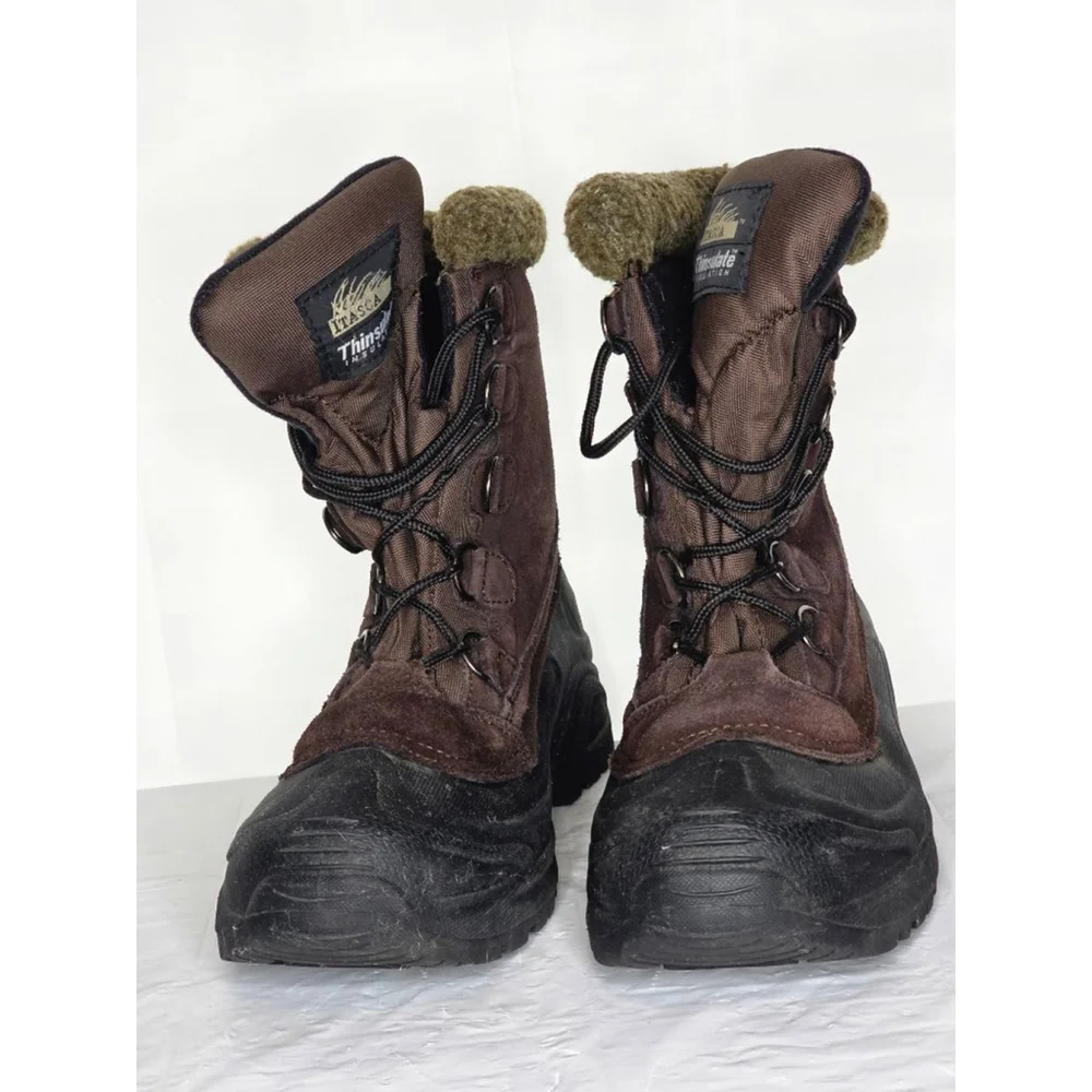 Men's Itasca Brown & Black Rain & Snow Boots Size 12